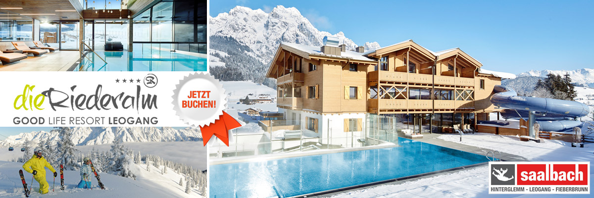 Hotel Die Riederalm - Winterurlaub Familienhotel Skipiste Leogang Salzburger Land